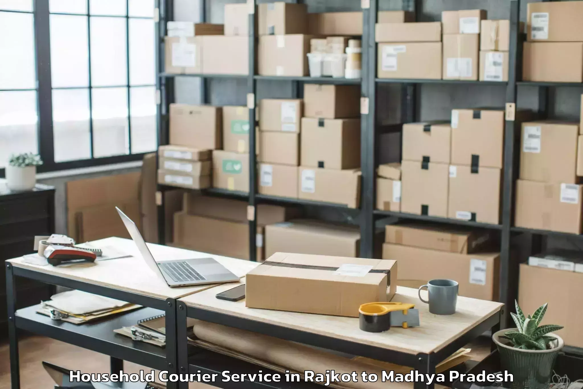 Reliable Rajkot to Guna Household Courier